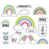 CTP10425 Doodly Rainbow Bulletin Board